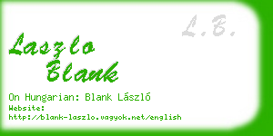 laszlo blank business card